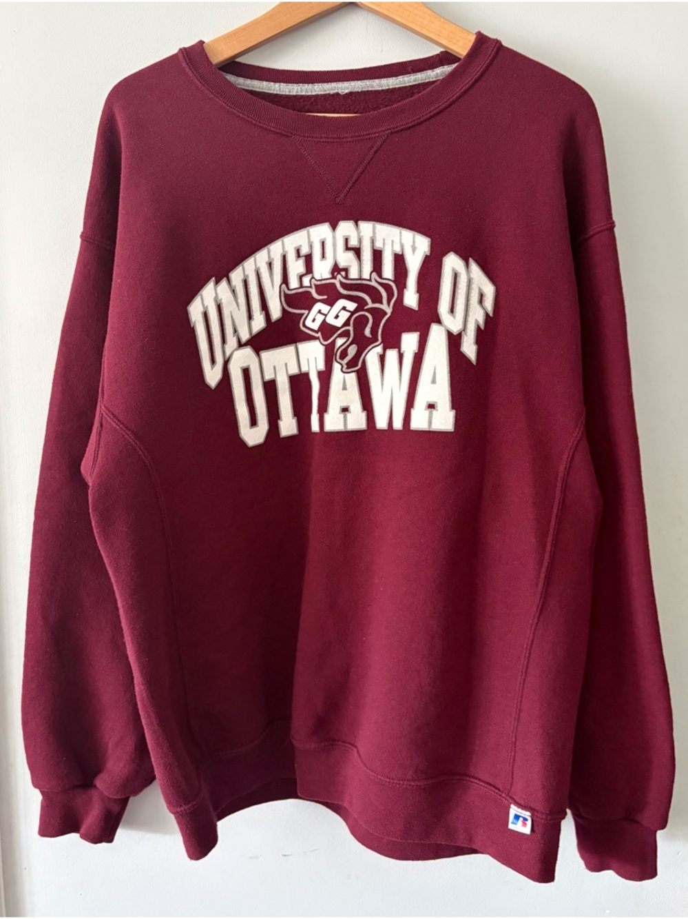 Vintage University of Ottawa x Russell Athletic Gee-Gees Sweatshirt, Unisex